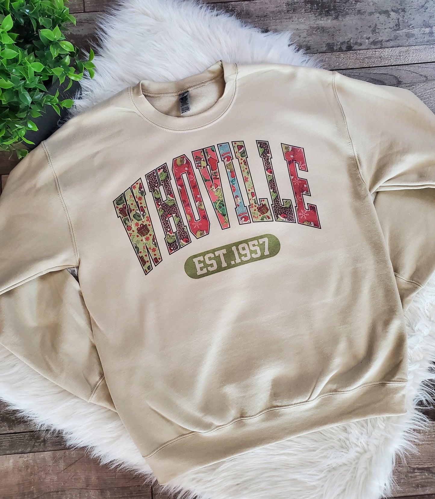 "READY TO SHIP" Whoville Sand Color  Sweatshirt