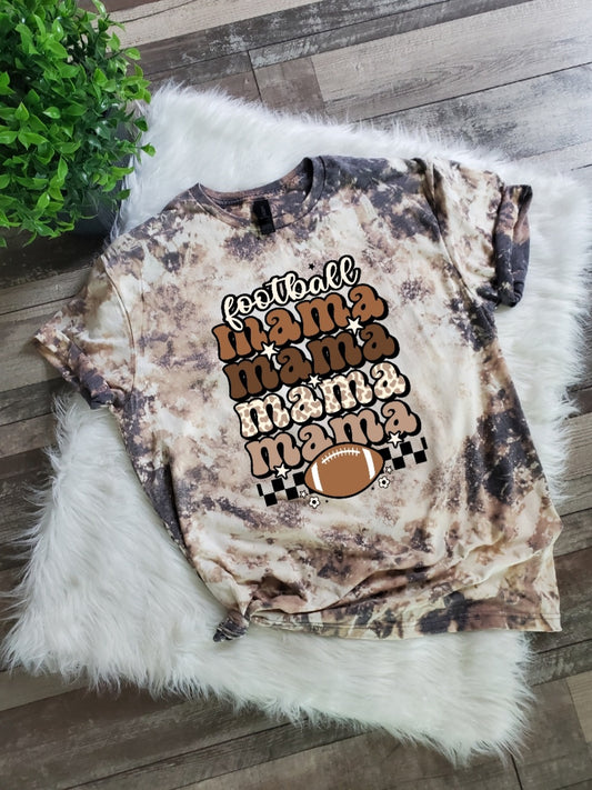 Football Mom Bleached Tee