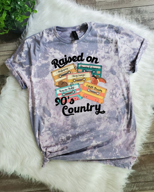 Raised on 90's Country Cassette Bleached tee