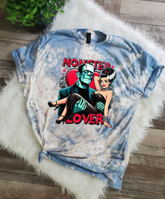 Monster Lover Halloween Bleached Tee