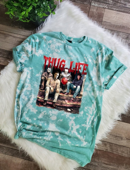 Thug Life Halloween Bleached Tee