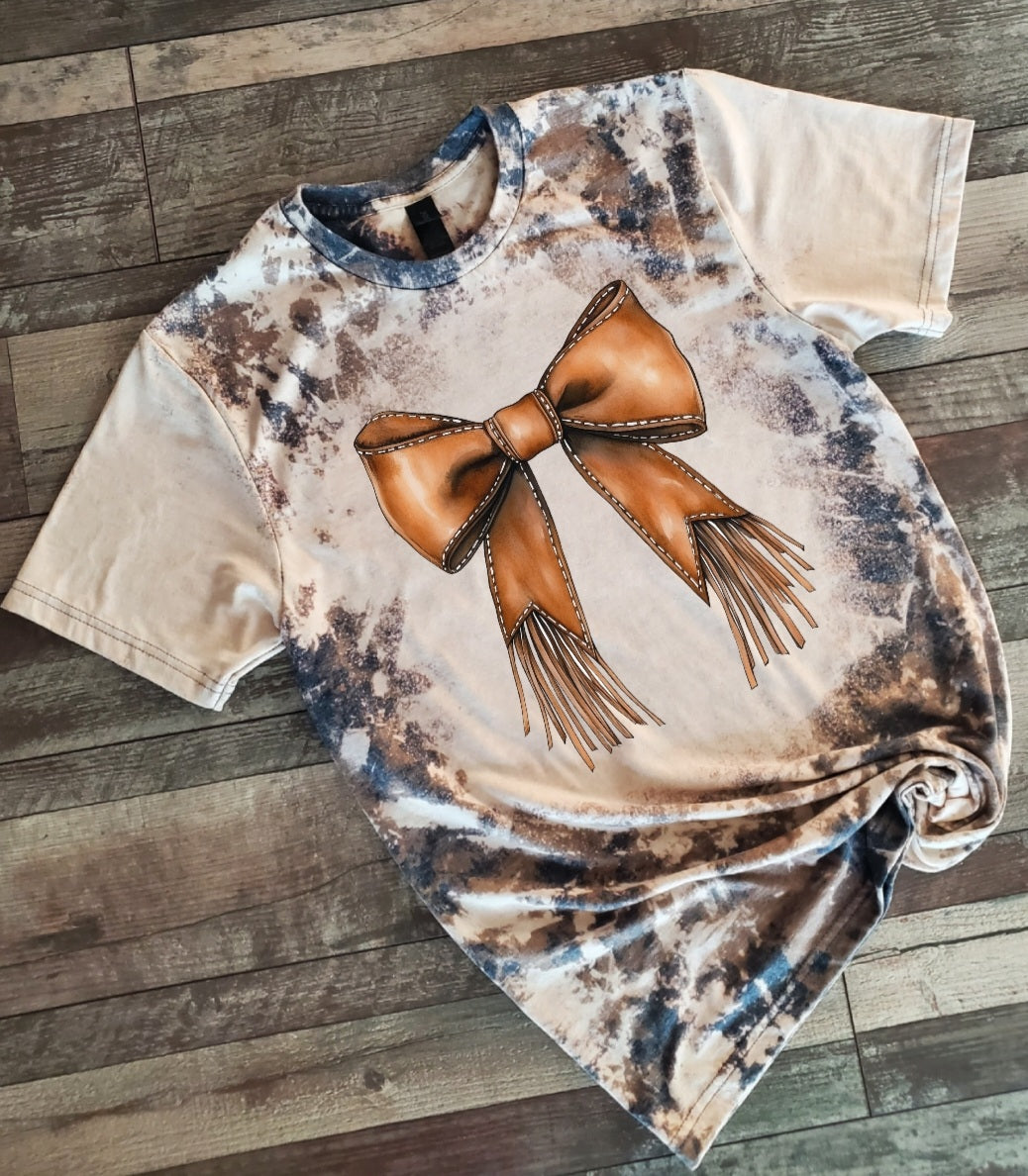 Western Bow Bleached tee