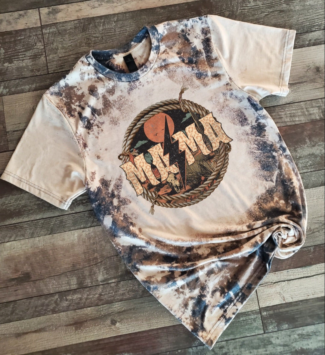 Western Mama Bleached tee