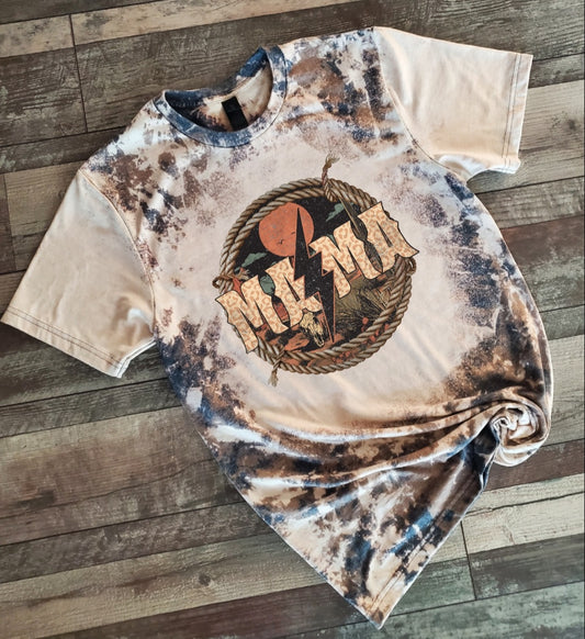 Western Mama Bleached tee