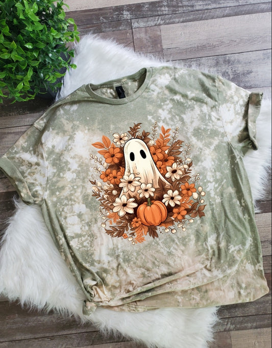 Ghost Halloween Bleached Tee